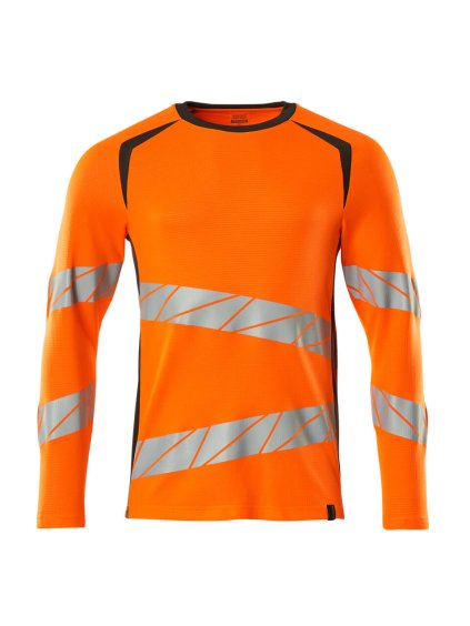 Triko s dlouhým rukávem Hi-vis oranžová/tmavě antracitová (Velikost XL)