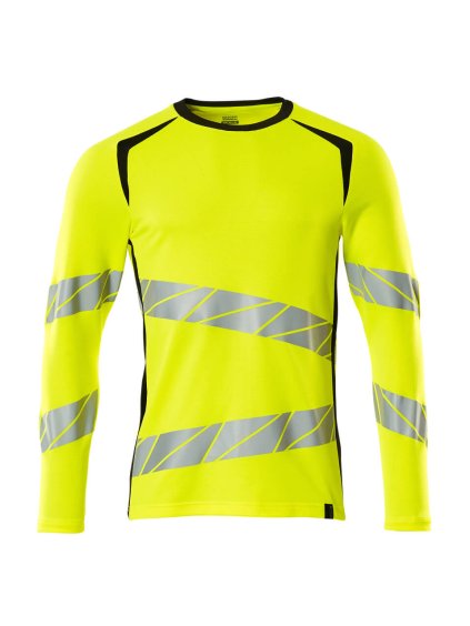 Triko s dlouhým rukávem Hi-vis žlutá/černá (Velikost XL)