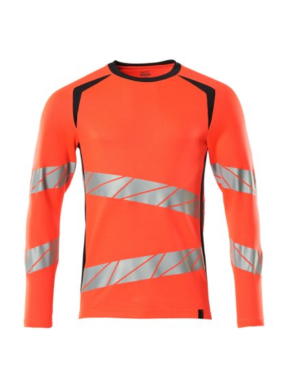 Triko s dlouhým rukávem Hi-vis červená/černá modrá (Velikost XL)