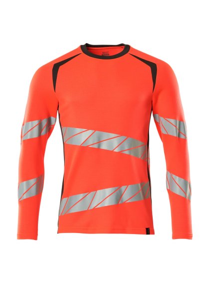 Triko s dlouhým rukávem Hi-vis červená/tmavě antracitová (Velikost XL)