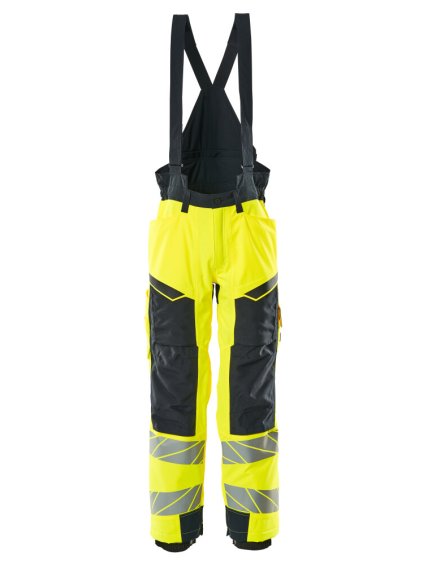 Zimní kalhoty Hi-vis žlutá/černo modrá (Velikost XL)