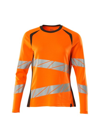 Triko s dlouhým rukávem Hi-vis oranžová/tmavě antracitová (Velikost XS)