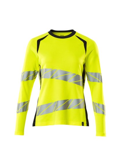 Triko s dlouhým rukávem Hi-vis žlutá/černo modrá (Velikost XS)