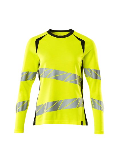 Triko s dlouhým rukávem Hi-vis žlutá/černá (Velikost XS)