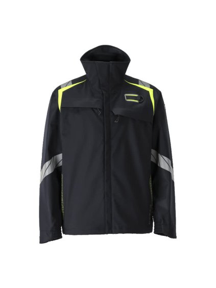 Softshell bunda Černá modrá/hi-vis žlutá (Velikost XL)