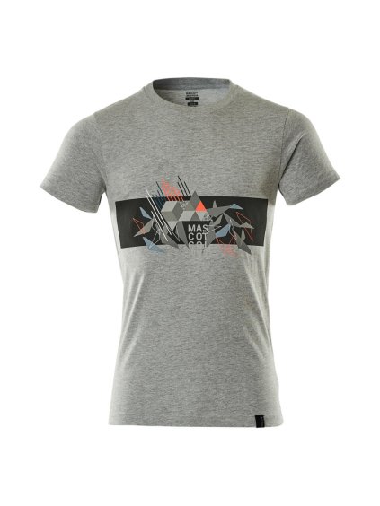 Triko Šedá melánž/hi-vis červená (Velikost XL)