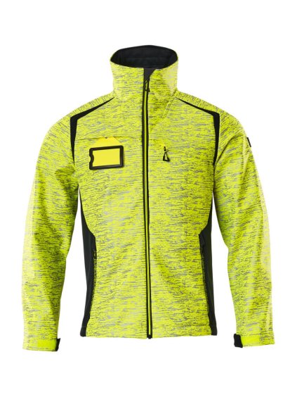 Softshell bunda Hi-vis žlutá/černo modrá (Velikost XL)