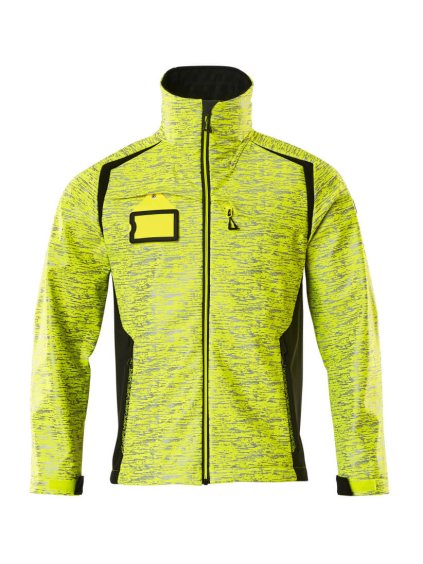 Softshell bunda Hi-vis žlutá/černá (Velikost XL)
