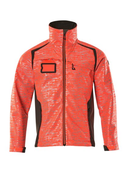 Softshell bunda Hi-vis červená/tmavě antracitová (Velikost XL)