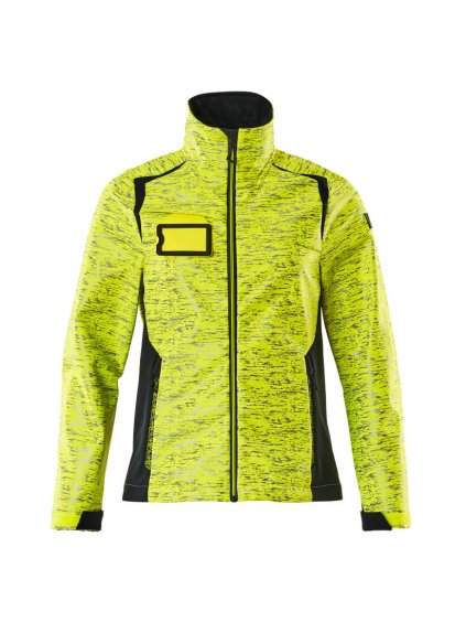 Softshell bunda Hi-vis žlutá/černo modrá (Velikost XS)
