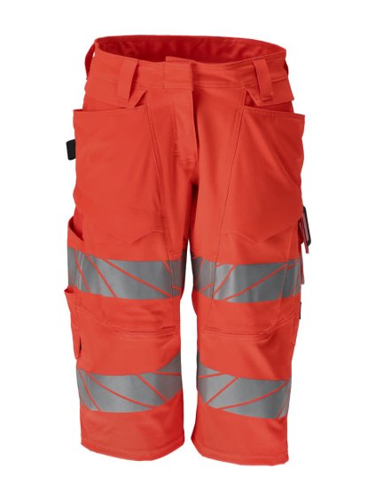 Šortky dlouhé Hi-vis červená (Velikost 56)
