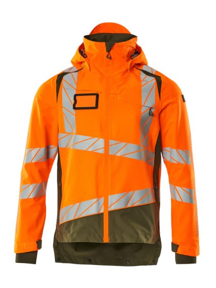 Hardshell bunda Hi-vis oranžová/mechově zelená (Velikost XL)