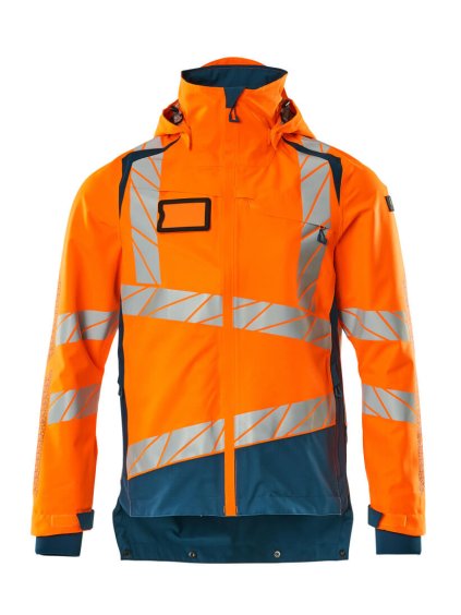 Hardshell bunda Hi-vis oranžová/tmavě petrolejová (Velikost XL)