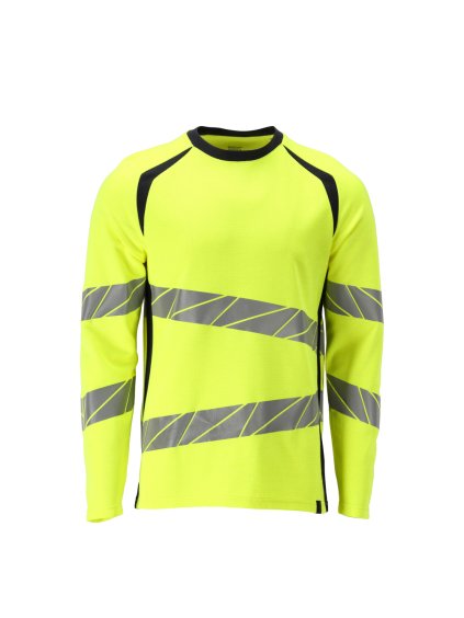 Triko s dlouhým rukávem Hi-vis žlutá/černo modrá (Velikost XS)