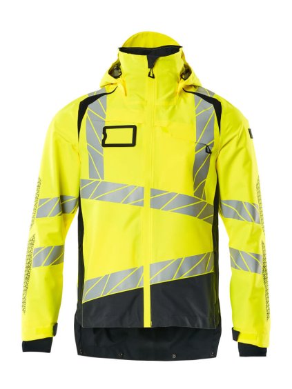 Hardshell bunda Hi-vis žlutá/černo modrá (Velikost XL)