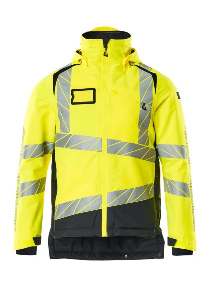 Zimní bunda Hi-vis žlutá/černo modrá (Velikost XL)