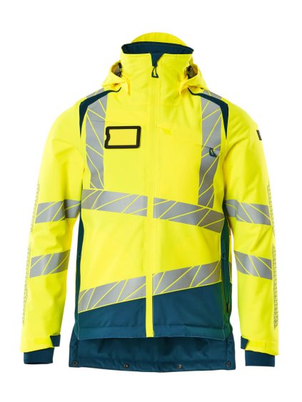 Zimní bunda Hi-vis žlutá/tmavě petrolejová (Velikost XL)