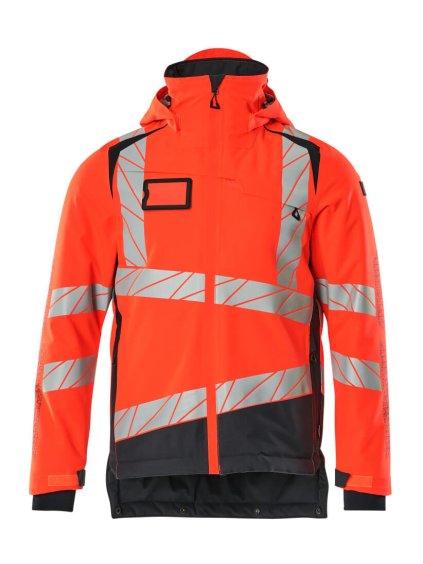 Zimní bunda Hi-vis červená/černá modrá (Velikost XL)