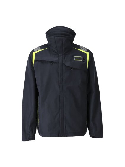 Bunda Černá modrá/hi-vis žlutá (Velikost XL)