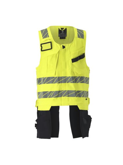 Vesta na nářadí Hi-vis žlutá/černo modrá (Velikost S)