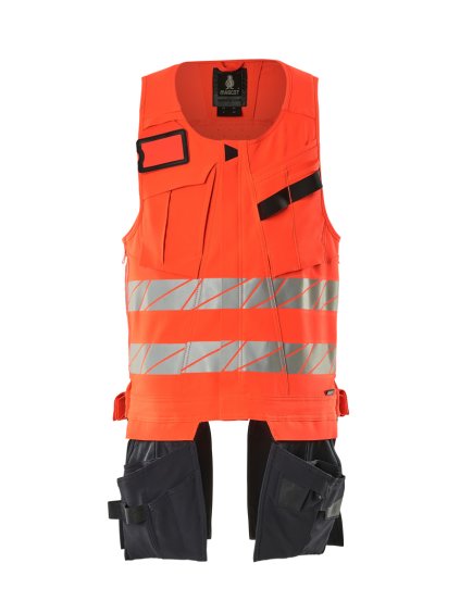 Vesta na nářadí Hi-vis červená/černá modrá (Velikost S)