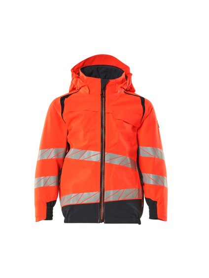 Hardshell bunda pro děti Hi-vis červená/černá modrá (Velikost 164)