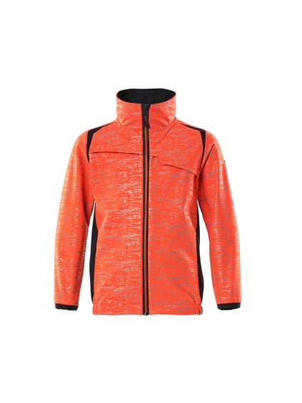 Softshell bunda pro děti Hi-vis červená/černá modrá (Velikost 164)