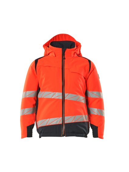 Zimní bunda pro děti Hi-vis červená/černá modrá (Velikost 164)