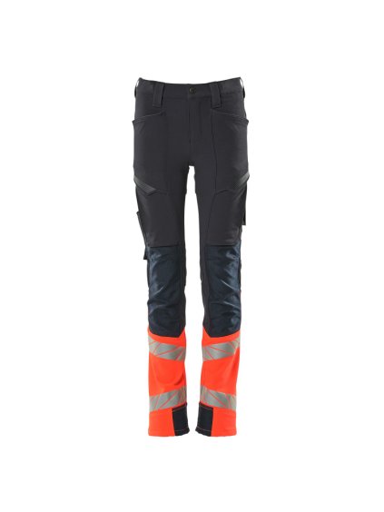Dětské kalhoty Černá modrá/hi-vis červená (Velikost 164)