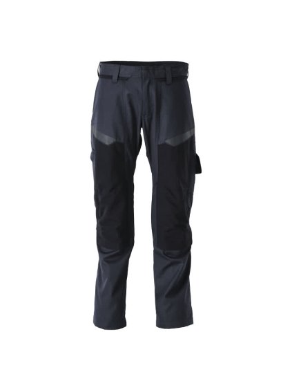 Kalhoty s kolenními kapsami Černá modrá/hi-vis žlutá (Velikost 42)