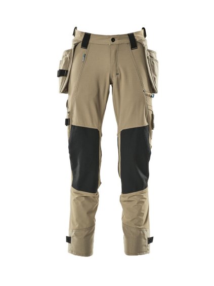 Kalhoty se závěsnými kapsami Světlá khaki (Velikost 68)