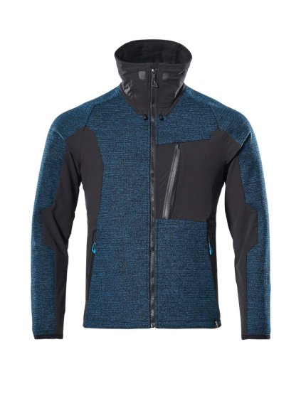 Mikina se zipem Tmavě petrolejová/černá (Velikost XS)