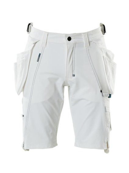 Šortky s kapsami na zavěšení Bílá (Velikost 68)