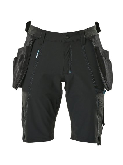 Šortky s kapsami na zavěšení Černá (Velikost 68)