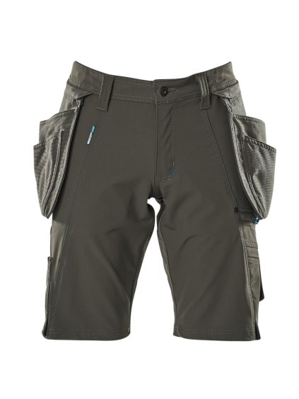 Šortky s kapsami na zavěšení Tmavě antracitová (Velikost 68)