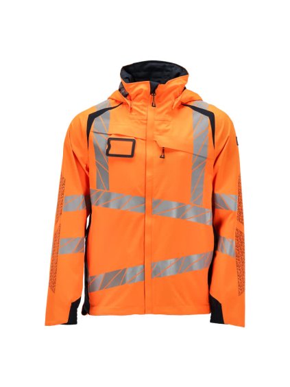 Hardshell bunda Hi-vis oranžová/černo modrá (Velikost XL)