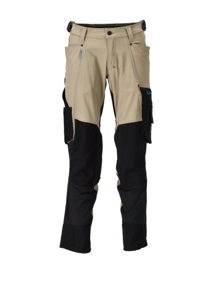 Kalhoty s kolenními kapsami Světlá khaki/Černá (Velikost 68)