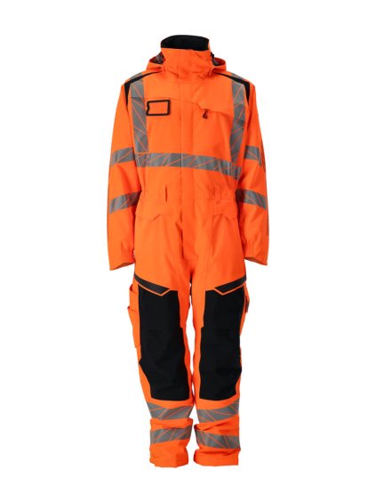 Zimní overal Hi-vis oranžová/černo modrá (Velikost XL)