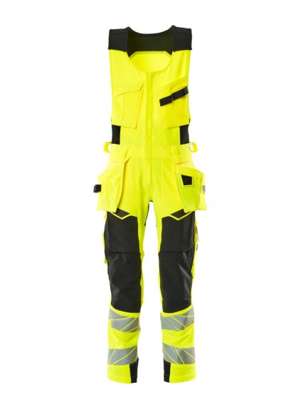Kombinované kalhoty Hi-vis žlutá/černá (Velikost 68)