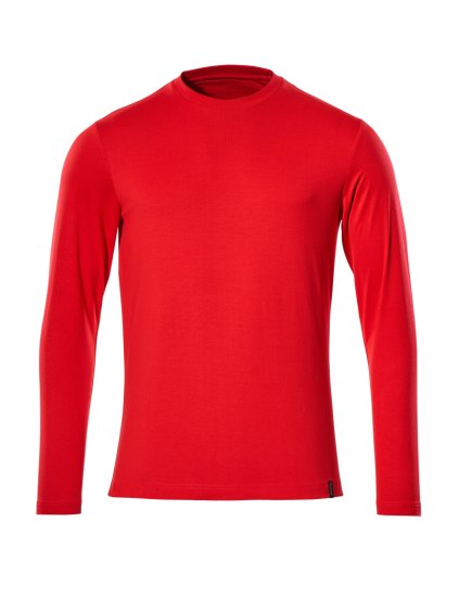 Triko s dlouhým rukávem Dopravní červená (Velikost XS)