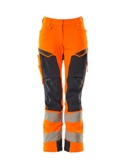 Kalhoty s kolenními kapsami Hi-vis oranžová/černo modrá (Velikost 51)