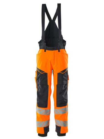 Zimní kalhoty Hi-vis oranžová/černo modrá (Velikost XL)