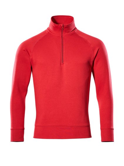 Mikina s krátkým zipem Červená (Velikost XS)