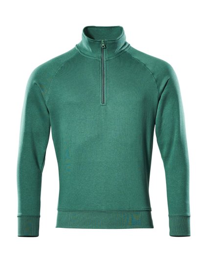 Mikina s krátkým zipem Zelená (Velikost XS)