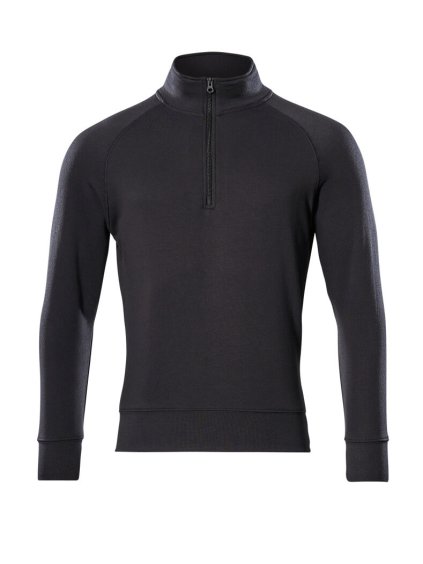 Mikina s krátkým zipem Černá (Velikost XS)