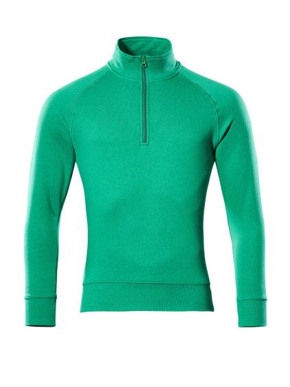 Mikina s krátkým zipem Travnatá zeleň (Velikost XS)