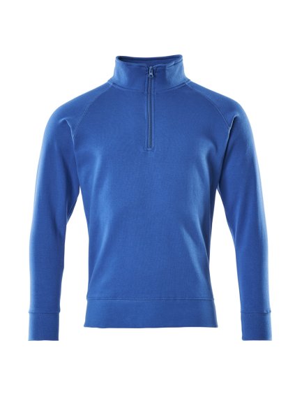 Mikina s krátkým zipem Azurově modrá (Velikost XS)