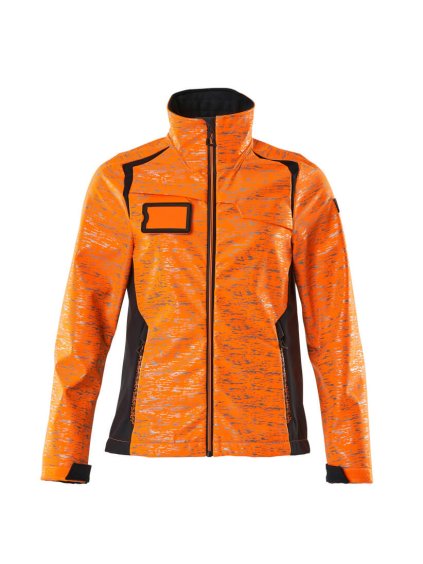 Softshell bunda Hi-vis oranžová/černo modrá (Velikost XS)