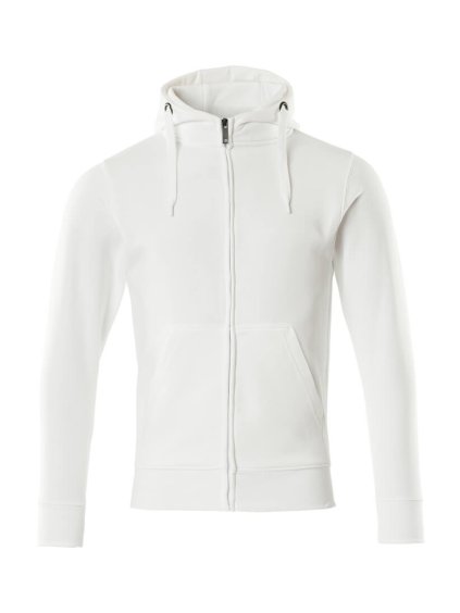 Mikina s kapucí na zip Bílá (Velikost XS)