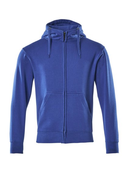 Mikina s kapucí na zip Zrnitá modrá (Velikost XS)